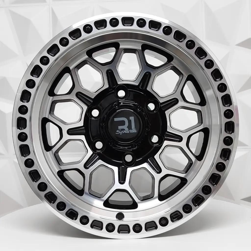 RIN 15X8 6-139.7 R1 SPORT ULFS08 BLACK MACHINE FACE ET0 CB106.3