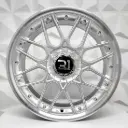 RIN 17X7.5 5-100/4-100 R1 SPORT V119 HYPER SILVER MACHINE LIP CHROME RIVETS ET28 CB73.1 