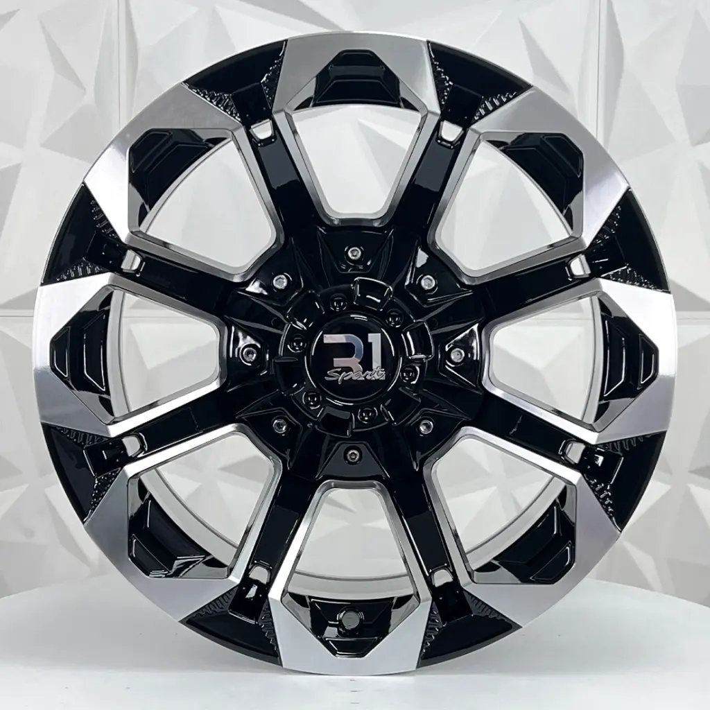 RIN 15X8 5-114.3 R1 SPORT 2030 BLACK MACHINE FACE ET0 CB66.1 