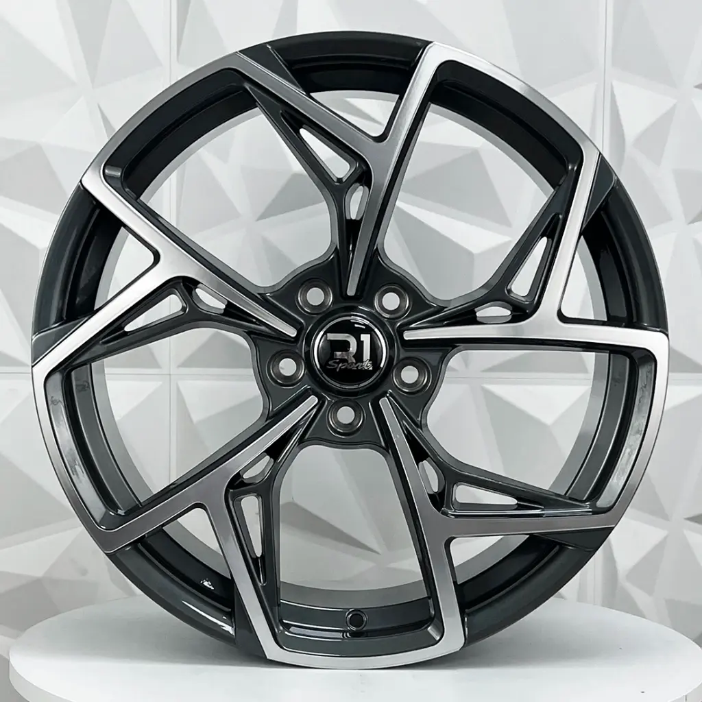 RIN 19X8.5 5-112 R1 SPORT YF5688 GUNMETAL MACHINE FACE ET42 CB66.6