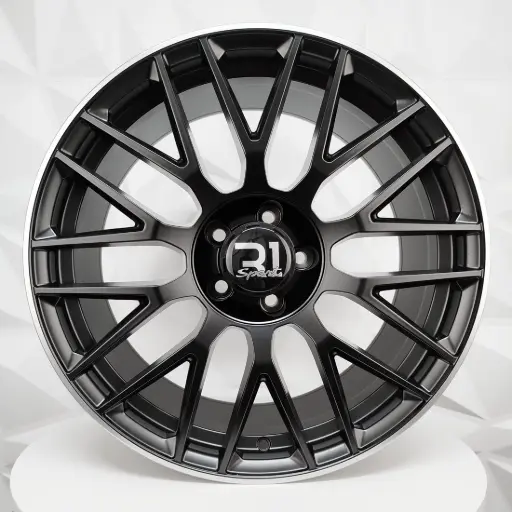 [FF208554F] RIN 20X8.5 5-112 R1 SPORT H932F MATTE BLACK MACHINE LIP ET38 CB66.56